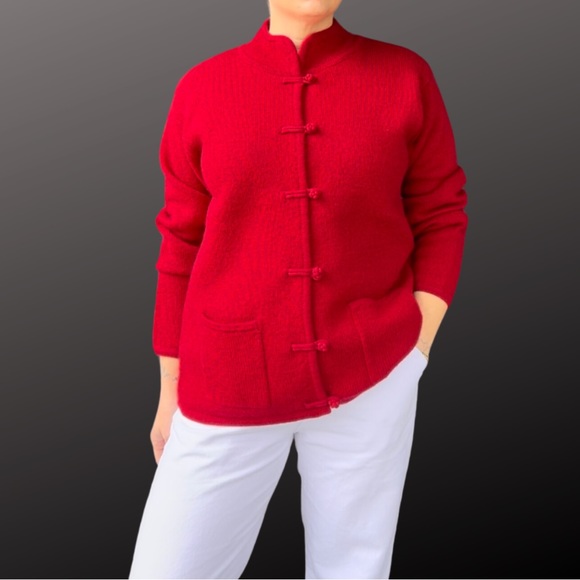 Talbots Red Women's Sweater Cardigan - Picture 2 of 6